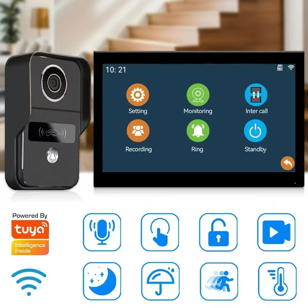 Wifi Doorbell Camera - 7 Polegada tela ips 2mp tuya