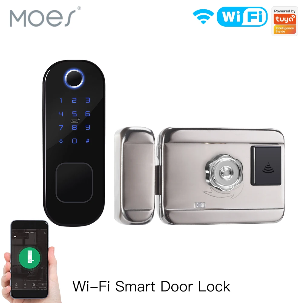 Smart Home Door Lock - MOES-Smart Digital Door Lock com senha,