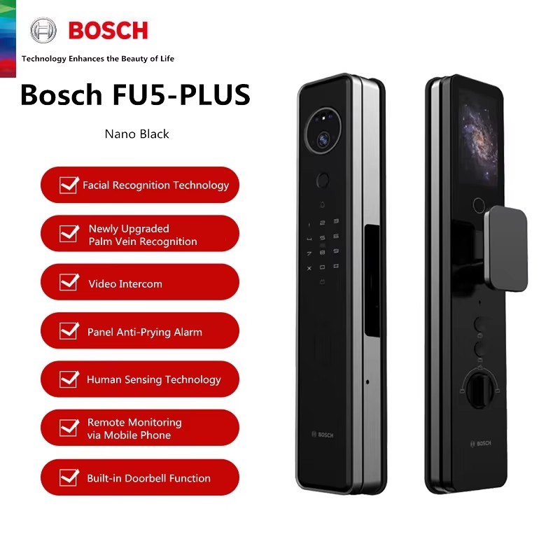 Smart Home Bosch - Fechadura Inteligente BOSCH FU5-Plus com Reconhecimento