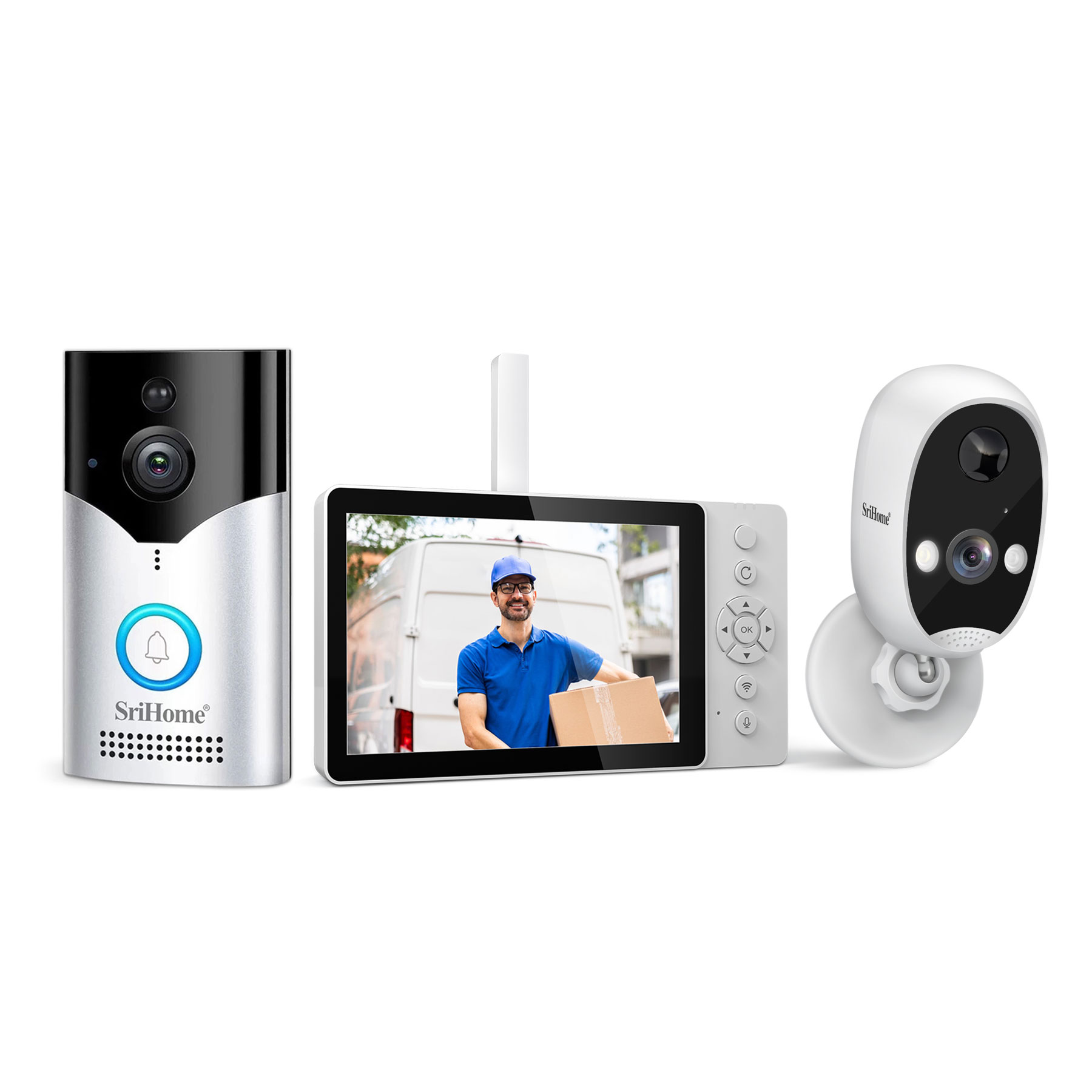 Wifi Doorbell Camera - Srihome SH054+DH008 4MP 1400P Vídeo Porteiro