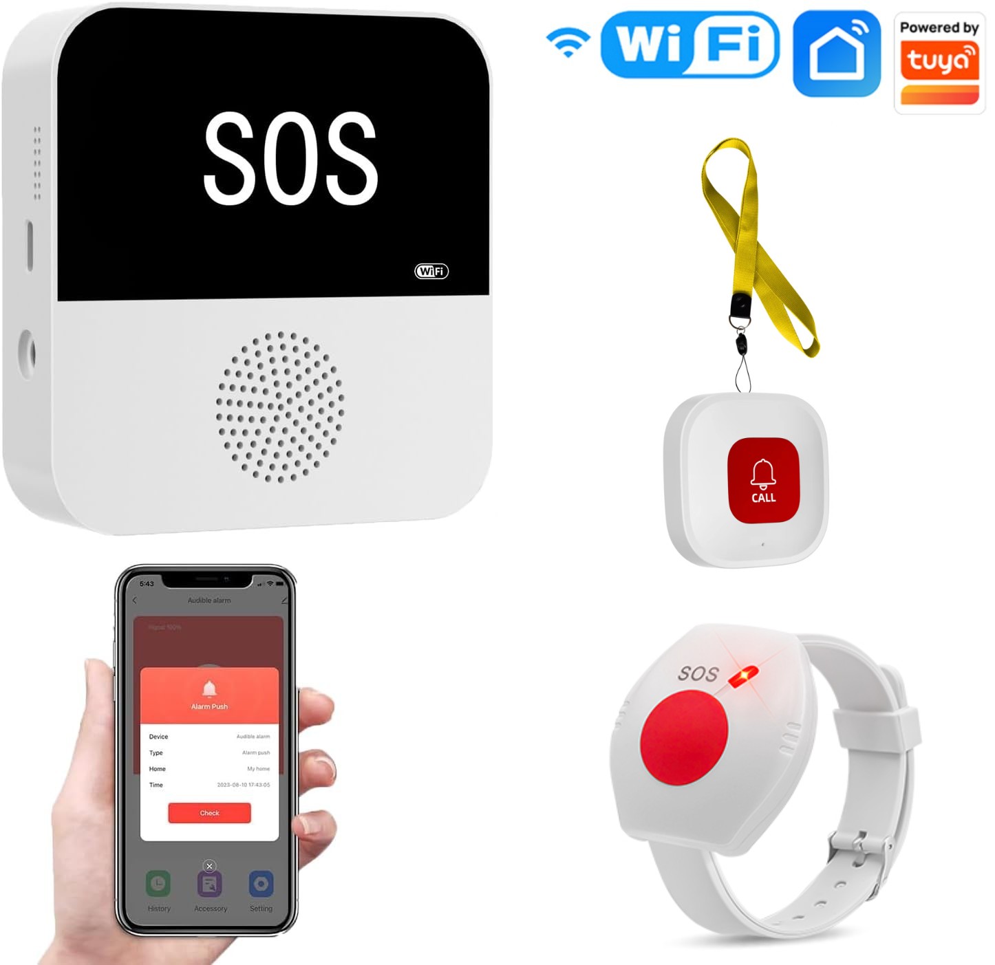 Wifi Smart Plug - Sem fio wifi idosos cuidador pager