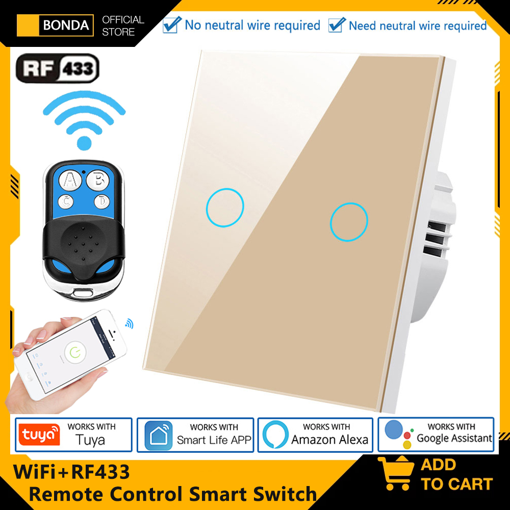 Smart Light Switch - Tuya ue wifi + rf433 interruptor