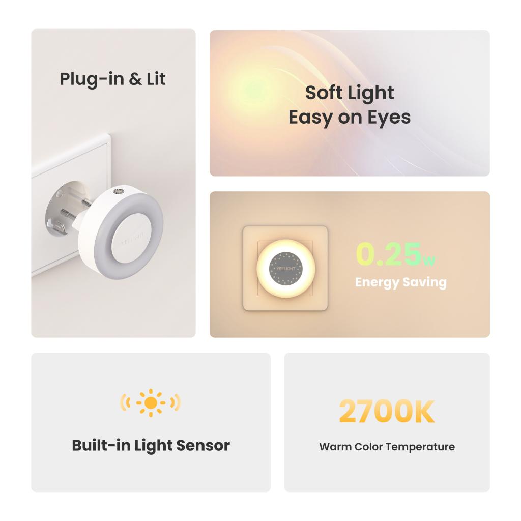 Yeelight plug-in sensor de luz - Smart Home Xiaomi avaliação e preço