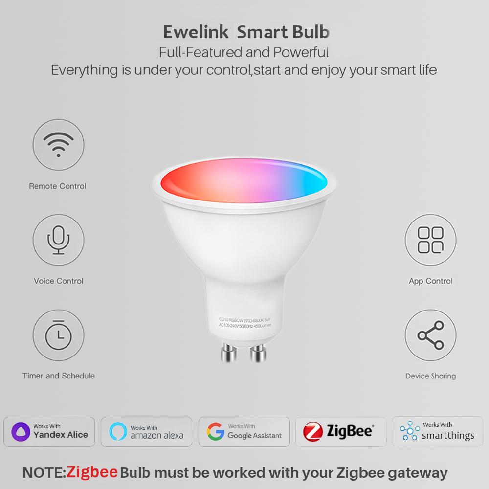 Lâmpadas LED Ewelink GU10 Zigb - Smart Home Samsung avaliação e preço
