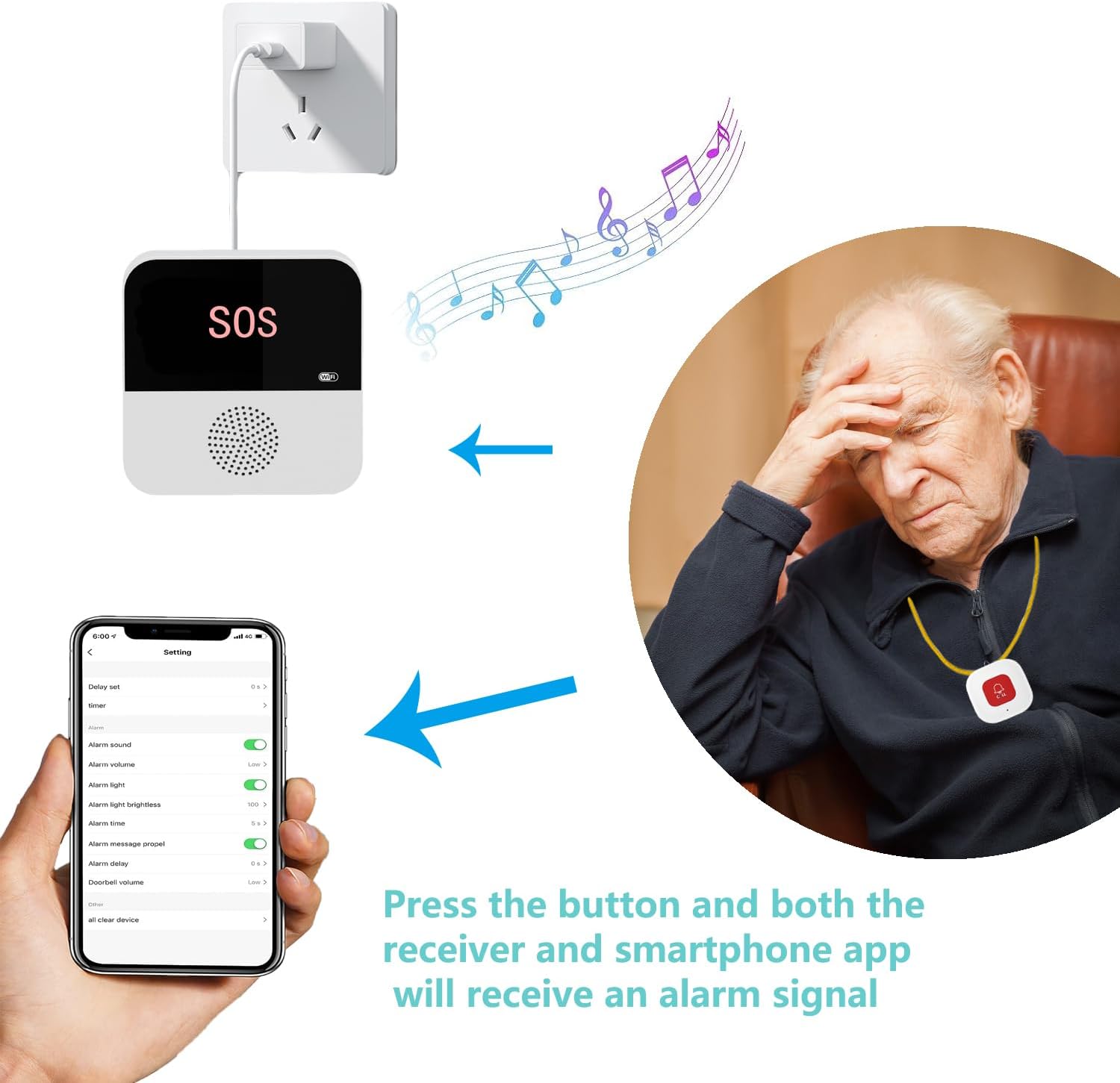 Sem fio wifi idosos cuidador p - Wifi Smart Plug avaliação e preço