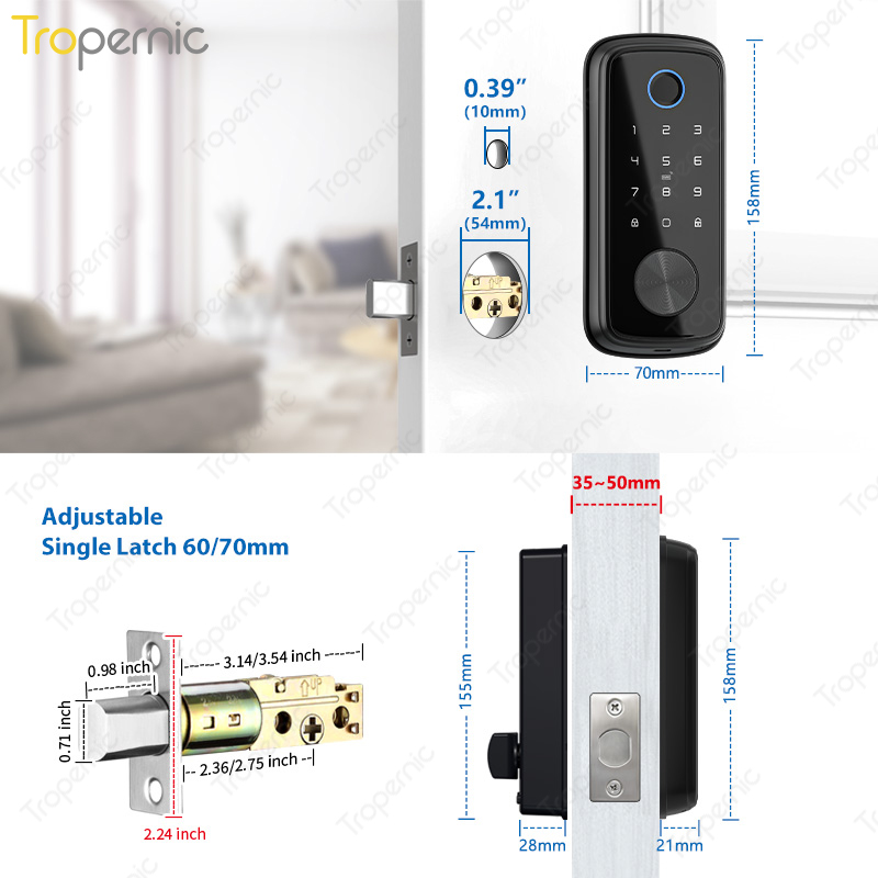 Tuya Zigbee Digital Door Lock, - Smart Home Door Lock avaliação e preço